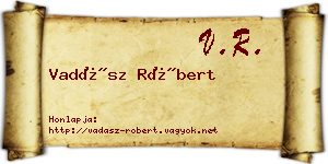 Vadász Róbert névjegykártya