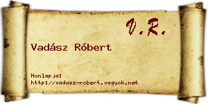 Vadász Róbert névjegykártya