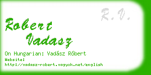 robert vadasz business card
